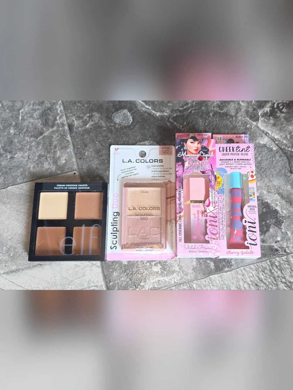 L.A. COLORS Sculpting Duo Cream & Powder Highlighter, Elf Cream Contour Quad +